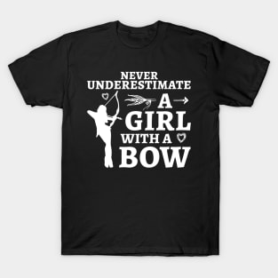 Never Underestimate A Girl With A Bow T-Shirt